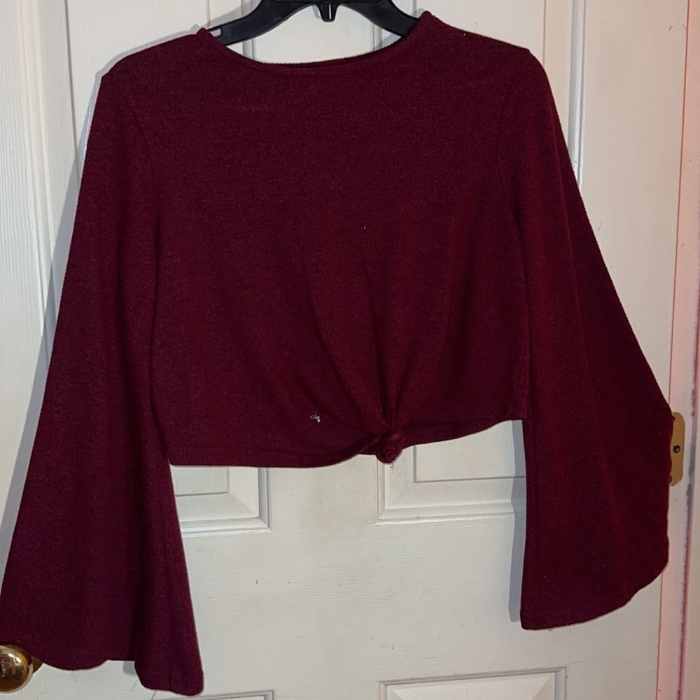 Burgundy crop top